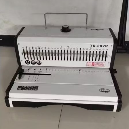 

Mesin Jilid Ring Kawat Spiral F4 pitch 2:1 Lubang Bulat Topas TD202R Bekas Wire Comb Binding Machine TD-202R
