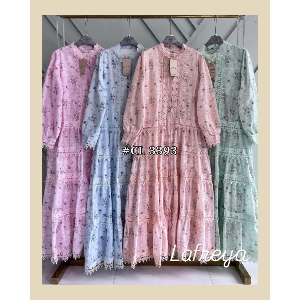 Cleome Lafreya Gamis Antonia Faith II Lira Fashion Muslim Wanita Import LFY