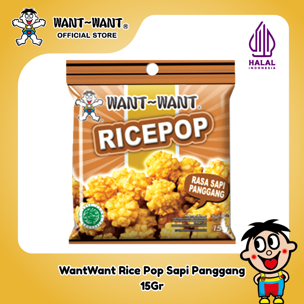 

Want Want Snack Beras Rice Pop Rasa Sapi Panggang 15Gr | Rice Crackers