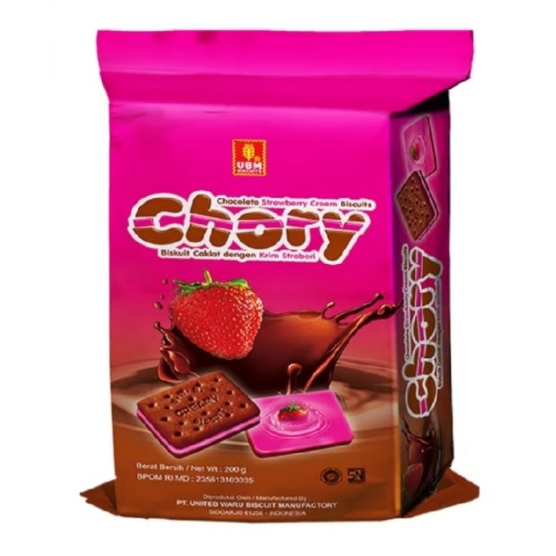 

UBM Biskuit Chory Cream ( Cokelat Sroberi Cream ) 200gr