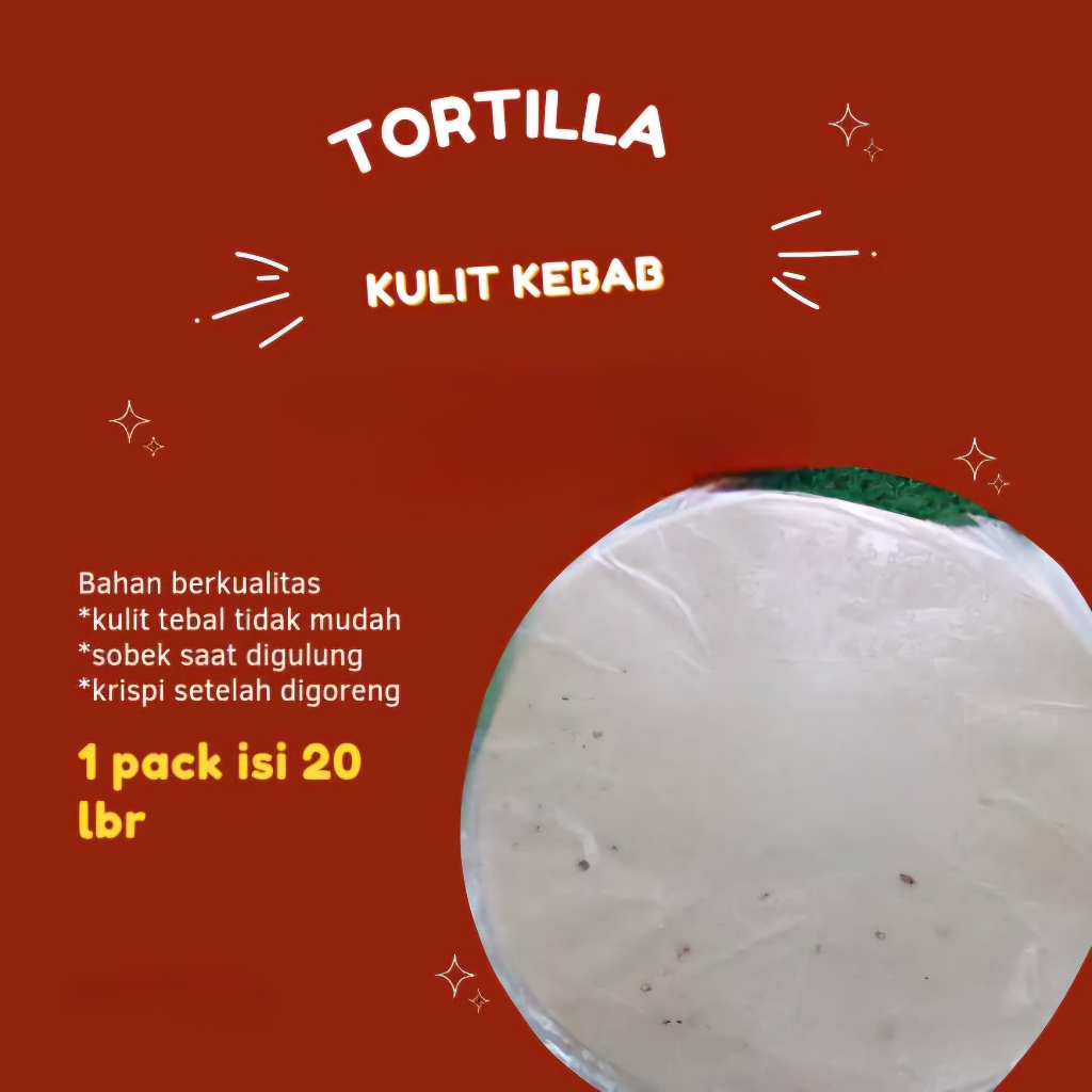 

PREMIUM Tortilla Wrap Kulit Kebab Diameter 15cm 18cm 20cm 23cm 25cm