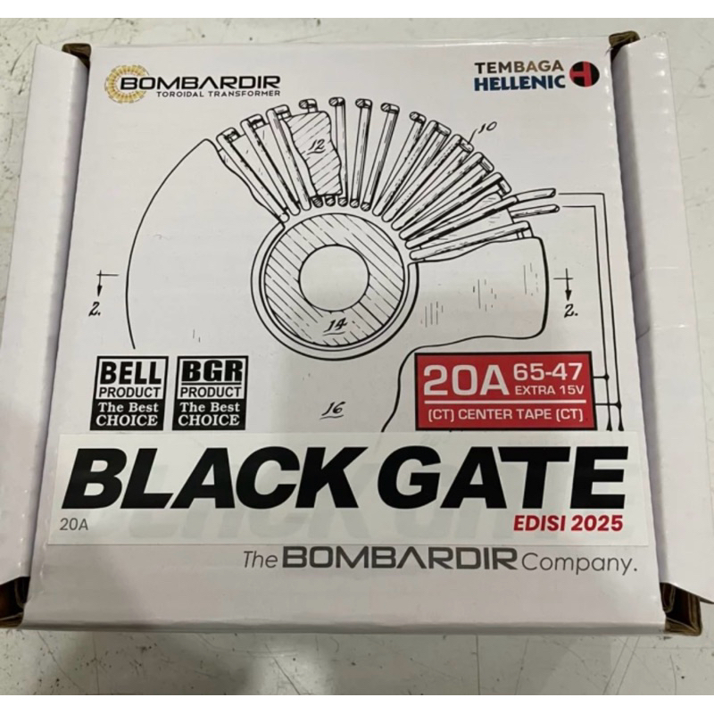 TRAFO TOROID 20A 47V 65V CT BLACKGATE DONUT TRAVO BOMBARDIR ORIGINAL