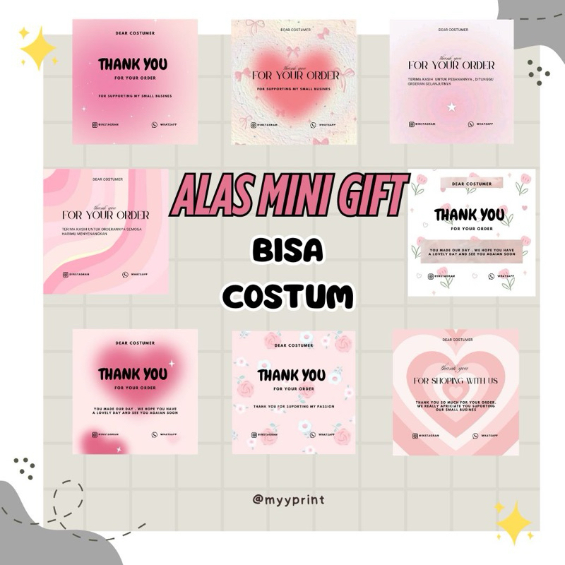 

ALAS KERTAS MINI GIFT BISA COSTUM ISI 6,8,12,54