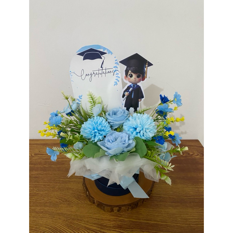 buket wisuda bloombox / buket wisuda anak TK PAUD / bloombox bunga wisuda dewasa