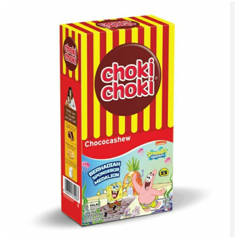 

Choki Choki Chococashew 180 gr - 1 Box isi 20 pcs Exp.Februari 2026