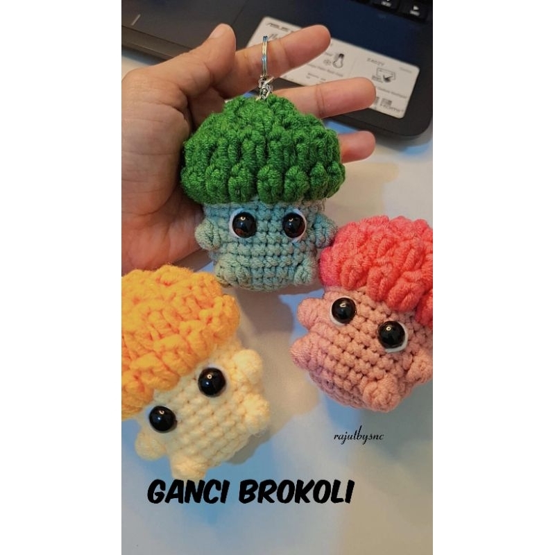 Amigurumi brokoli/ ganci rajut/ boneka rajut /souvenir