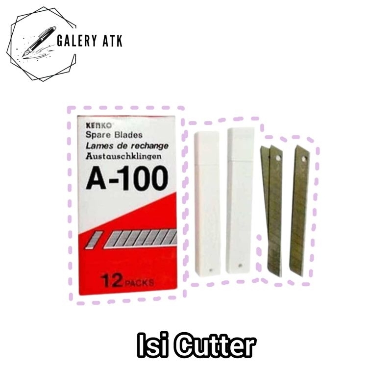 

ISI PISAU CUTTER KECIL | KENKO | SPARE BLADES A-100 | Super Sharp (PCS)