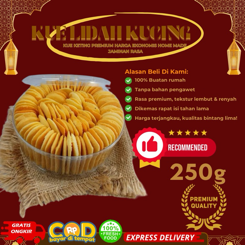 

KUE KERING LIDAH KUCING 500g HOME MADE PREMIUM ENAK RENYAH LEZAT