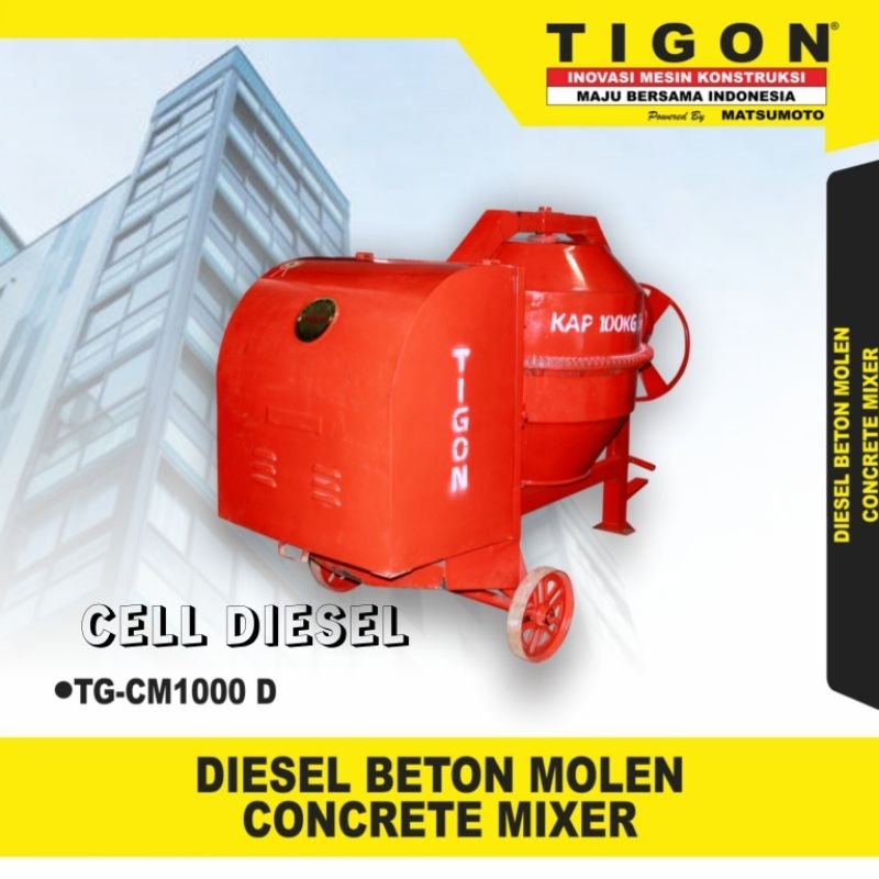 Molen Beton Mixer Semen TIGON TG CM 1000D