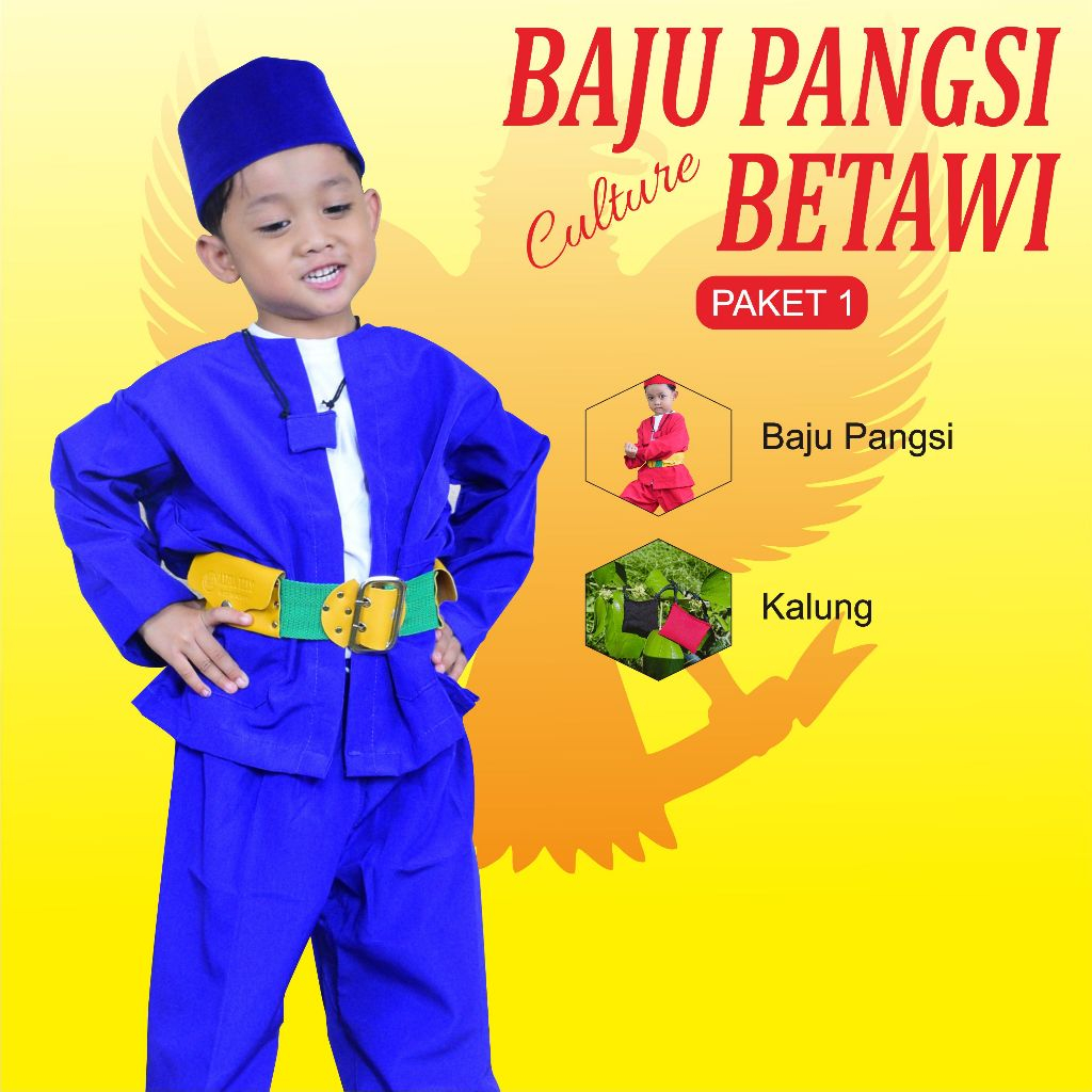 TERMURAH Setelan Baju Pangsi Anak/pakaian baju betawi/pakaian adat tradisional