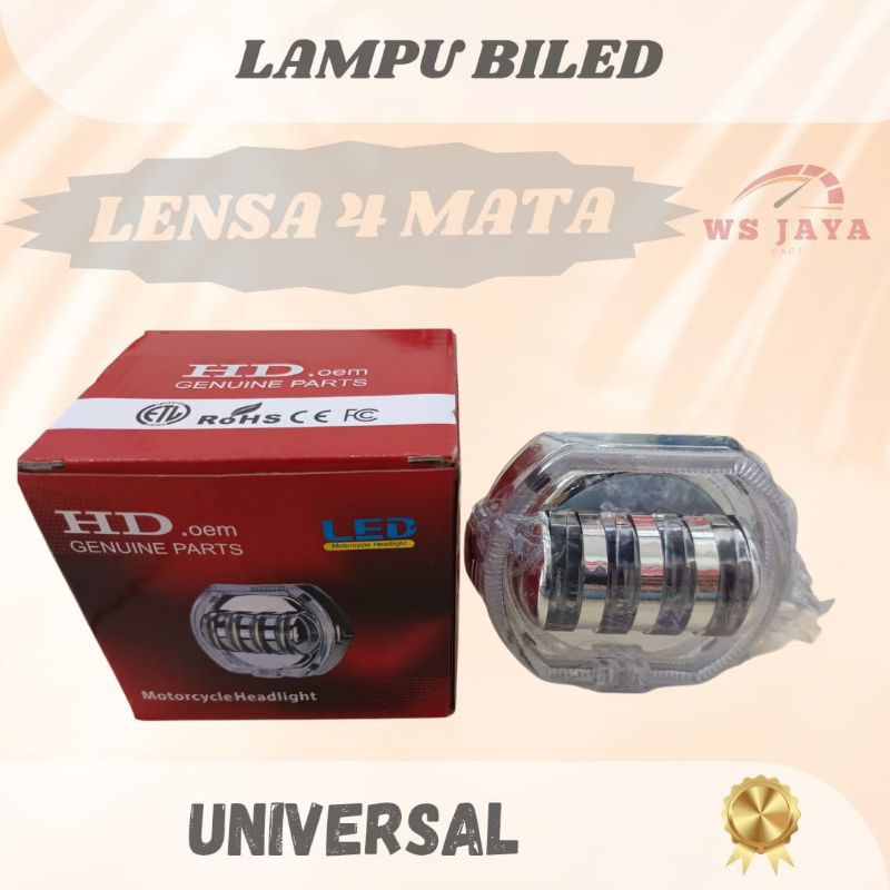 LAMPU BILED PROJIE BILED SHROUD 8D 4 LENSA 4.5INCH 2 LENSA 2.5INCH DEVIL EYE SUPER TERANG