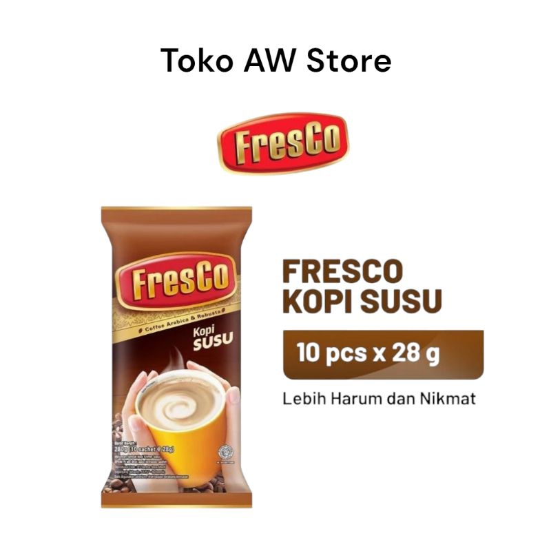 

Kopi Fresco Kopi Susu Sachet 10 sachet x @28gram l Minuman Kopi Instan