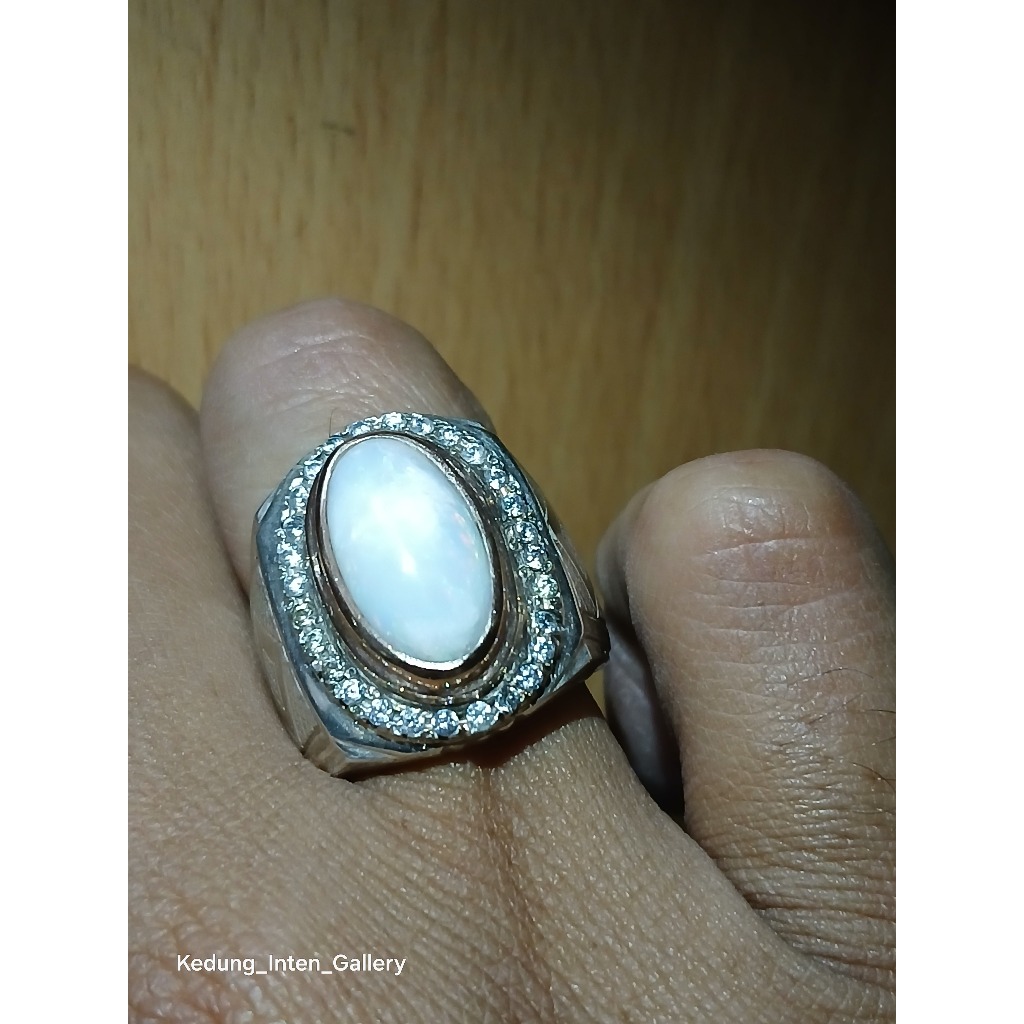 Kalimaya Milky Asli Banten | Cincin Batu Natural | Batu akik Indonesia