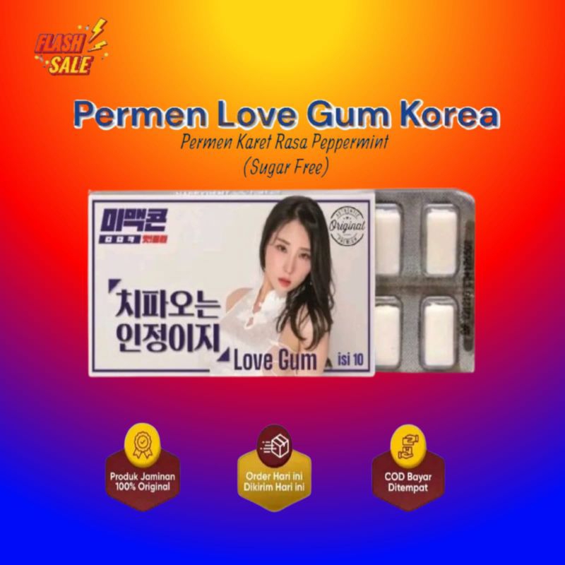 

Original Permen Love gum Korea Love bkin Grah Miss girl woman paling laris banyak dicari