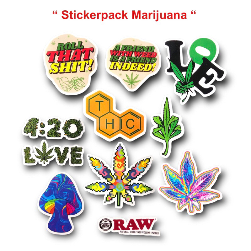 

Stickerpack / Satuan Marijuana , 420 , Raw papers