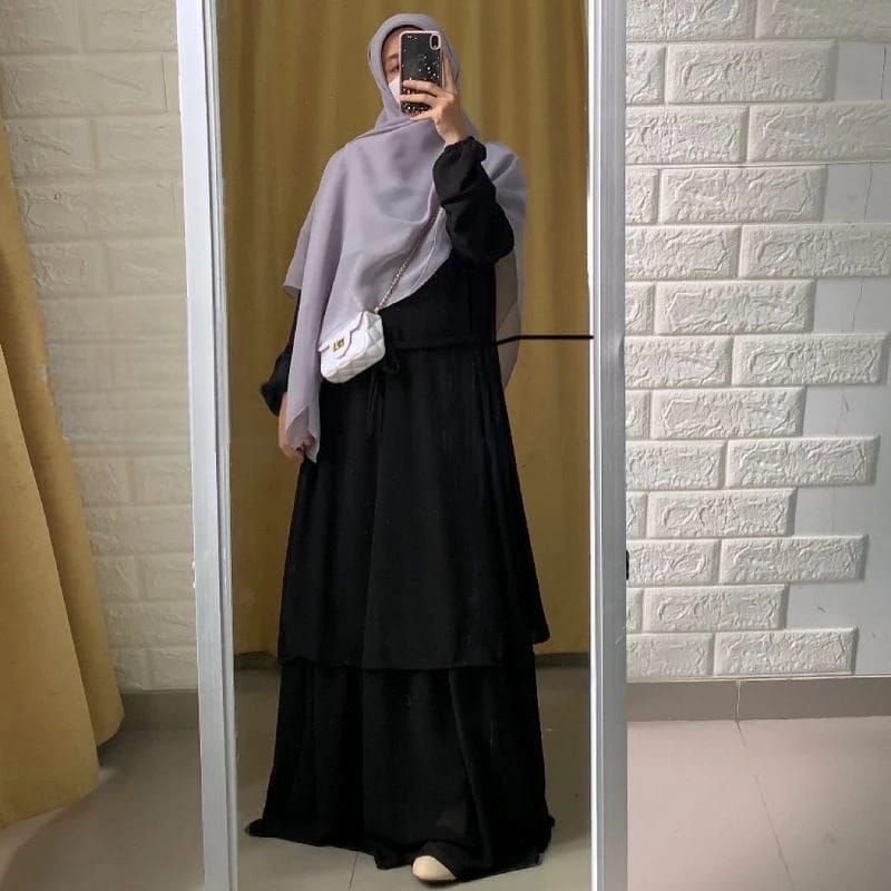 Gamis Malaysia Dewasa Bahan Ceruti Baby Doll