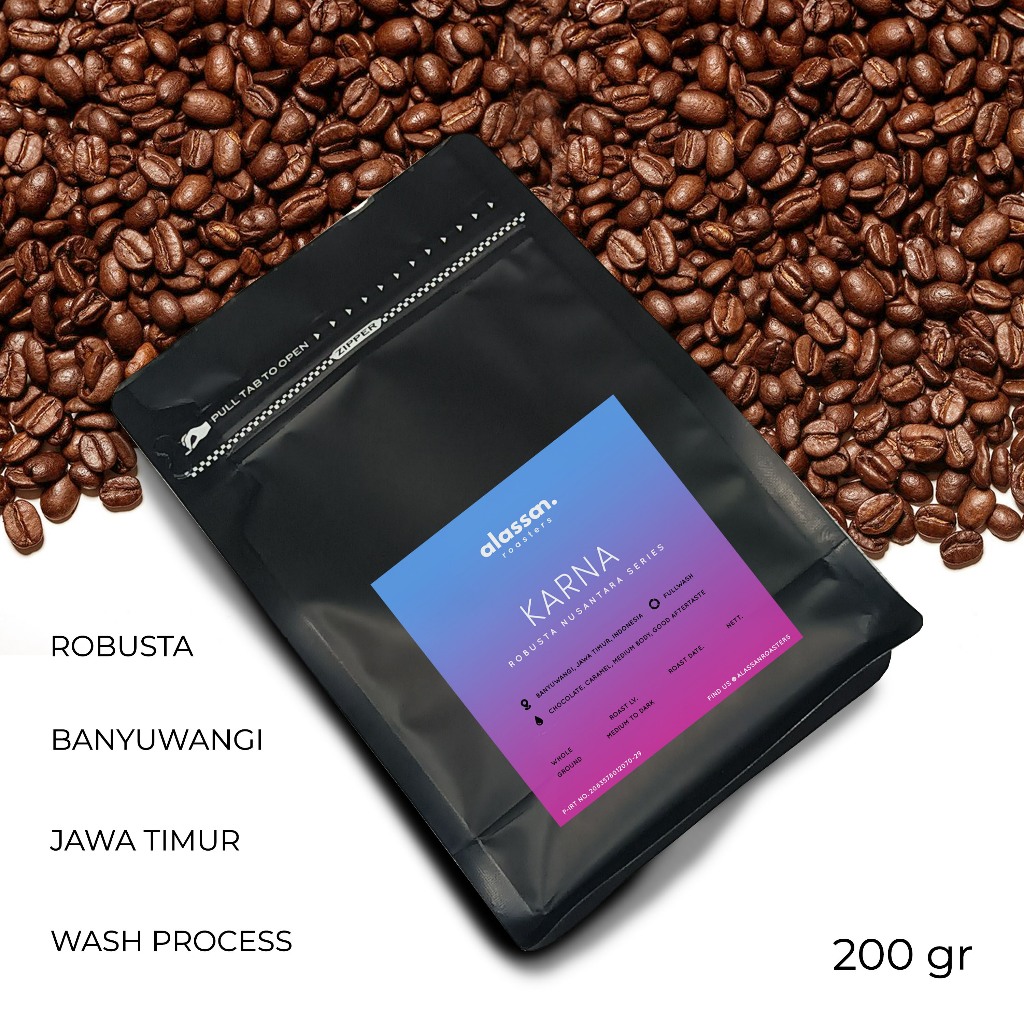 

alassan coffee, kopi robusta banyuwangi 200gr - biji atau bubuk
