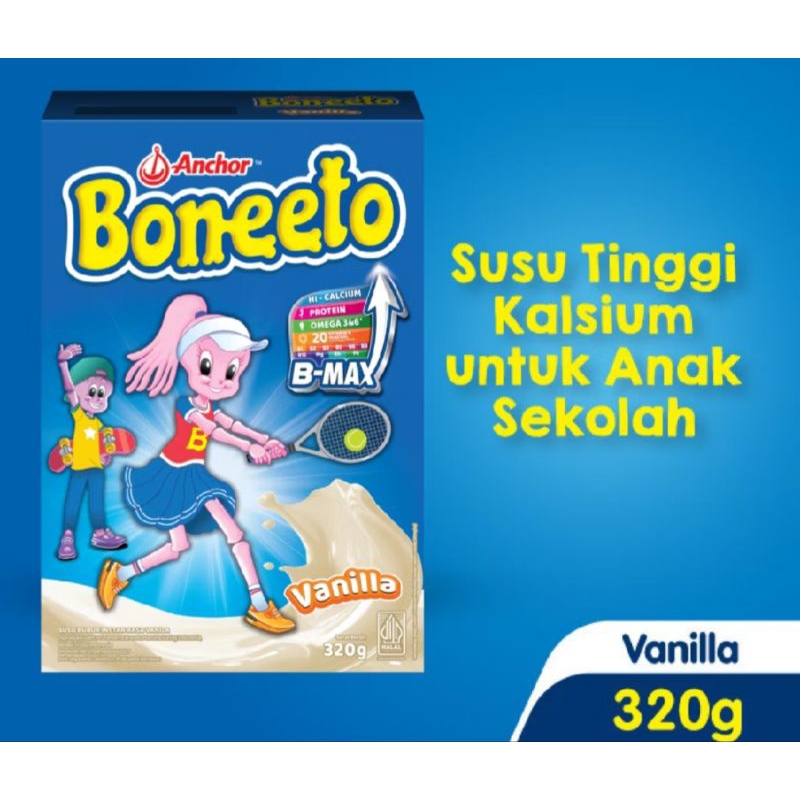 

boneeto susu bubuk anak sekolah rasa vanilla 320g - nutrisi untuk pertumbuhan anak