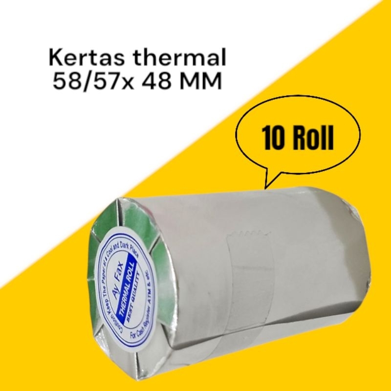 

Kertas thermal edc 58/57x48 mm paket 10 roll