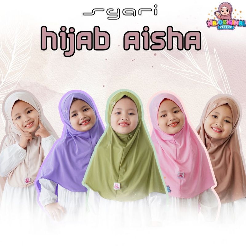 Jilbab anak aisha hijab syar'i jersey premium original hasanah