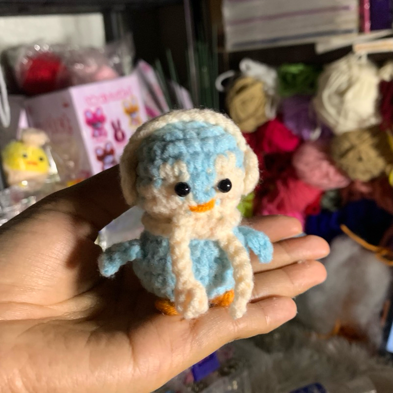 Pinguin crochet |gantungan kunci rajut pinguin