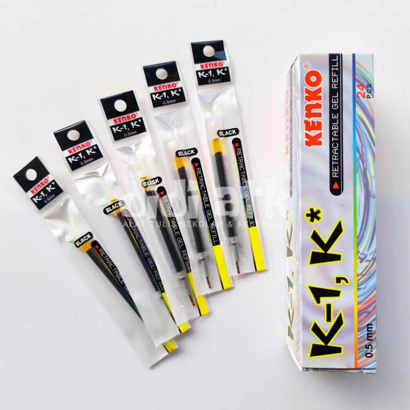 

Refill Gel Pen Kenko K-1 Warna Hitam 0.5mm Isi 12 Pcs