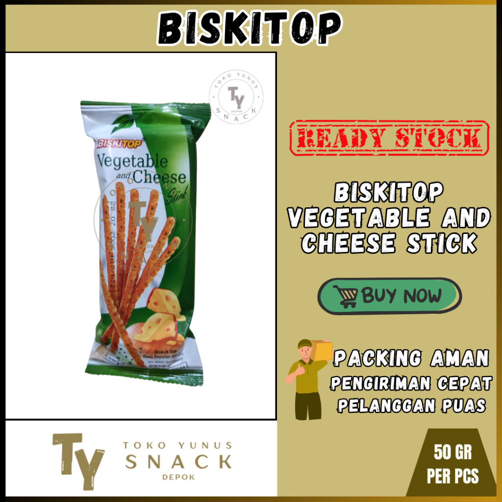 

BISKITOP VEGETABLE AND CHEESE STICK 50GR