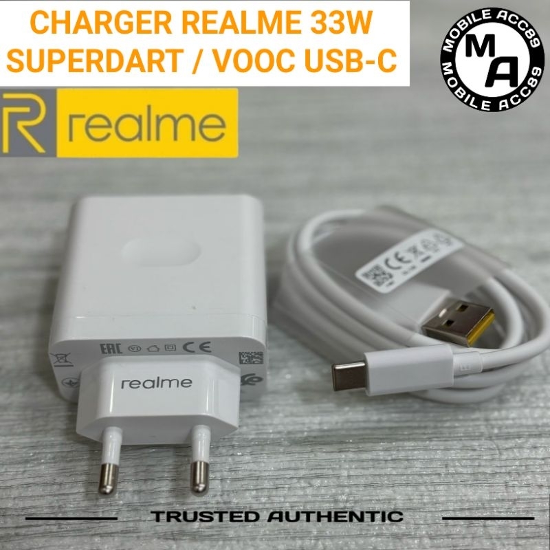 Charger Casan Realme 33Watt Original Super Dart Vooc USB Type C