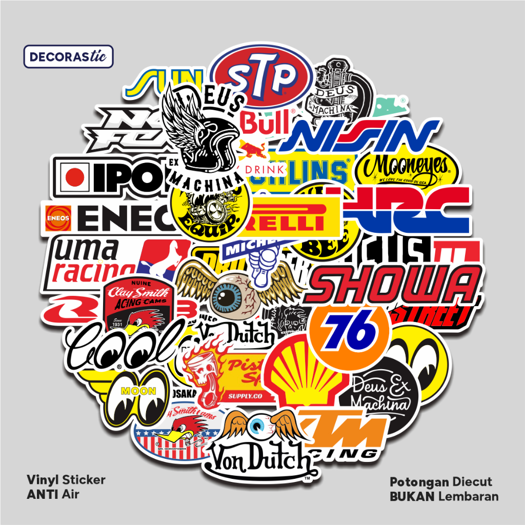 

Stiker Racing Pack Hp Sticker Mobil Laptop Casing Vinyl Koper Tumbler Motor Balap Viral Anti Air