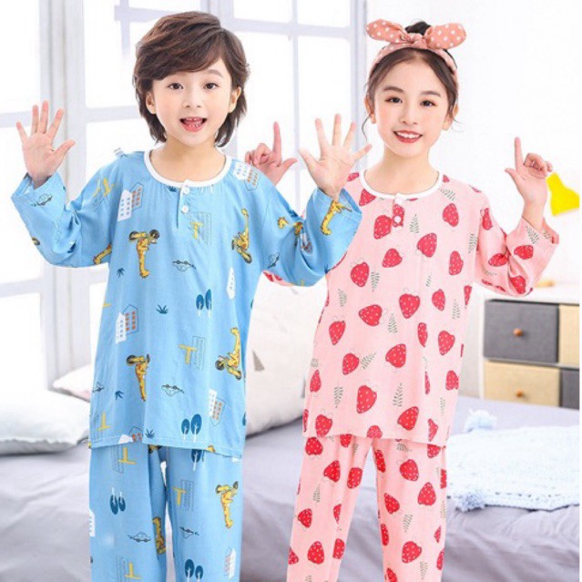 Baju Tidur Anak Cowok & Cewek Katun Import