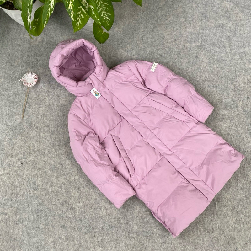 long winter jacket goose down anak polham lilack super cute gembul
