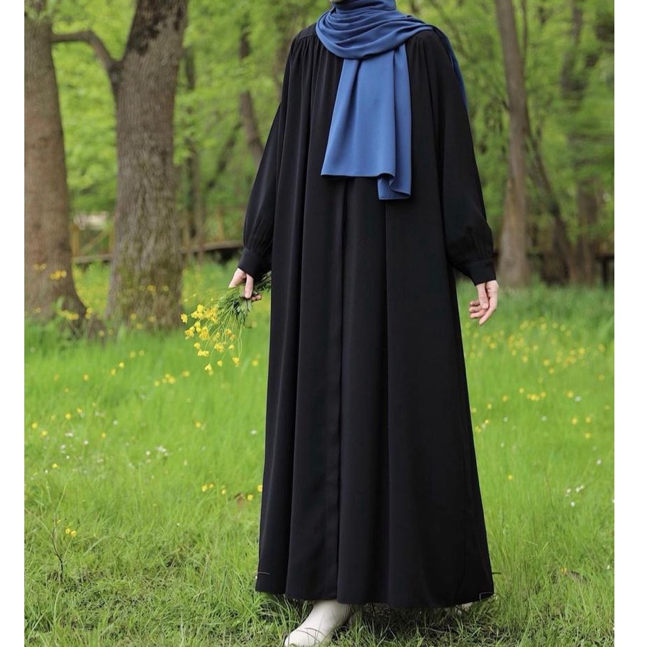 55TREN TERBARU IN WEar  indigo black  gamis JET BLACK high quality  FASHION MUSLIM PREMIUM gamis jum