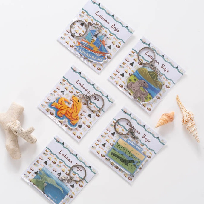 Ganci Gantungan Kunci Oleh Oleh NTT Labuan Bajo Souvenir Keychain Nusa Tenggara Timur