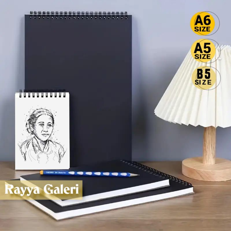 

Watercolour buku gambar sketsa tebal A6 A5 B5 sketchbook buku gambar double ring spiral