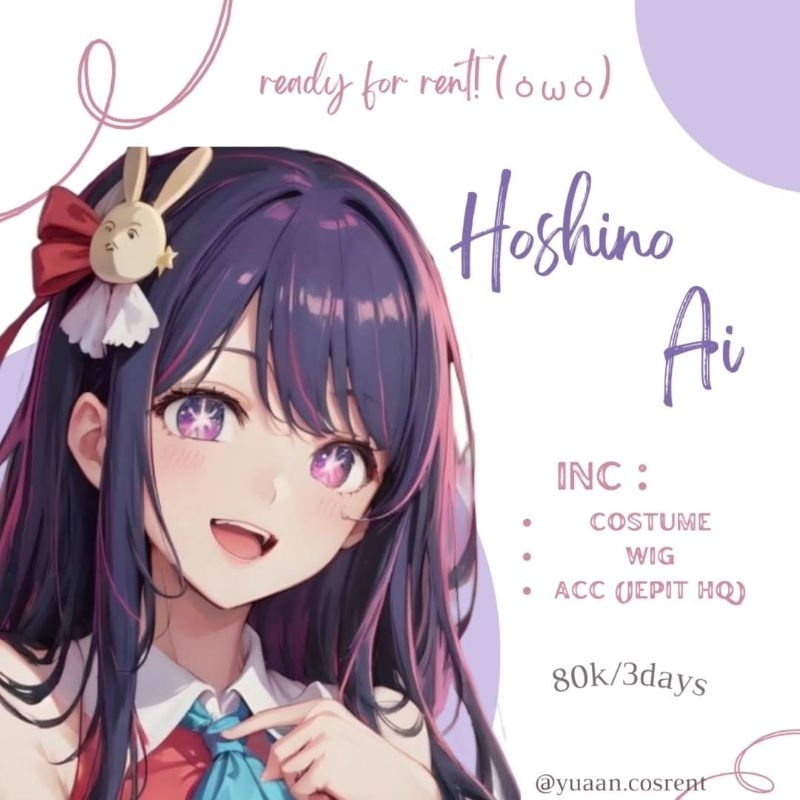[ RENTAL ] Cosplay Hoshino Ai Oshi no Ko size L