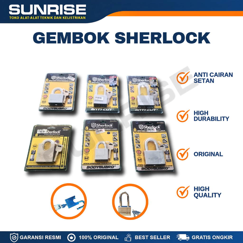 GEMBOK SHERLOCK/KUNCI GEMBOK SHERLOCK