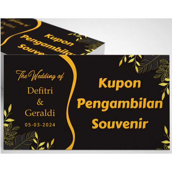 (Free Design) KARTU PENUKARAN SOUVENIR | KUPON PENUKARAN SOUVENIR PERNIKAHAN