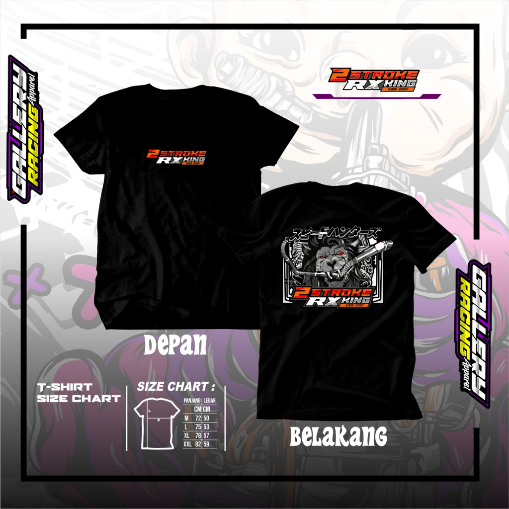 Atasan Baju Kaos 2 Stroke Rx King Original Distro Pria & Wanita 01B