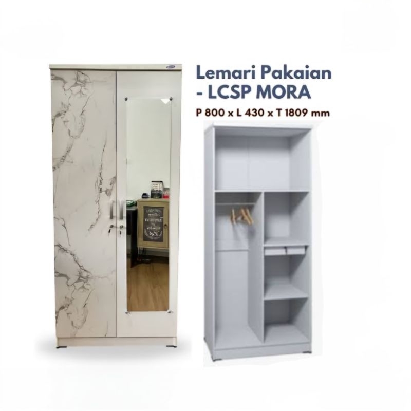 lemari pakaian 2 pintu gstar