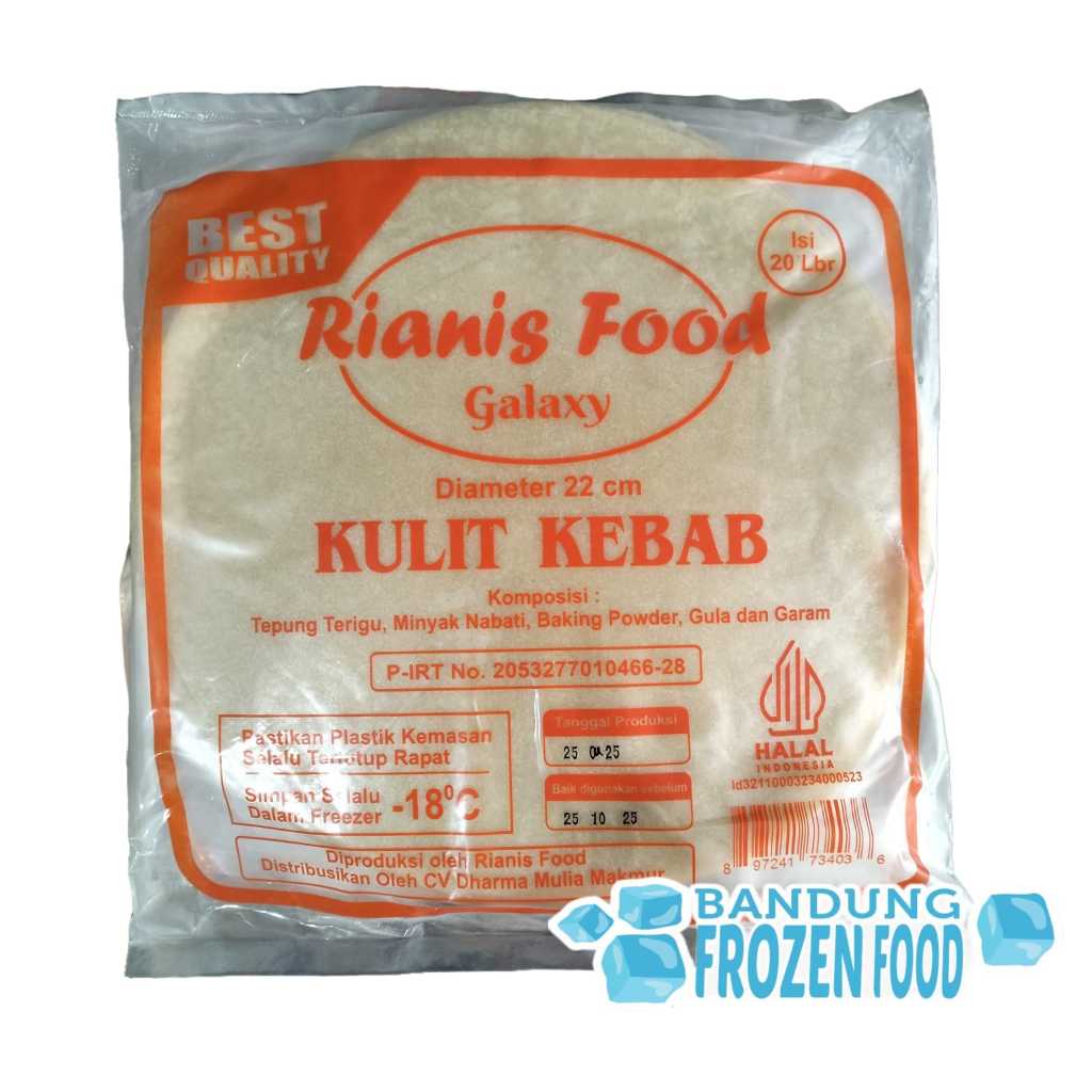 

GALAKSI/RIANIS KULIT KEBAB 22 CM ISI 20 PCS