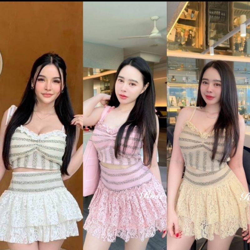Setelan Rok Pendek Wanita Bangkok - Reyhanah Set
