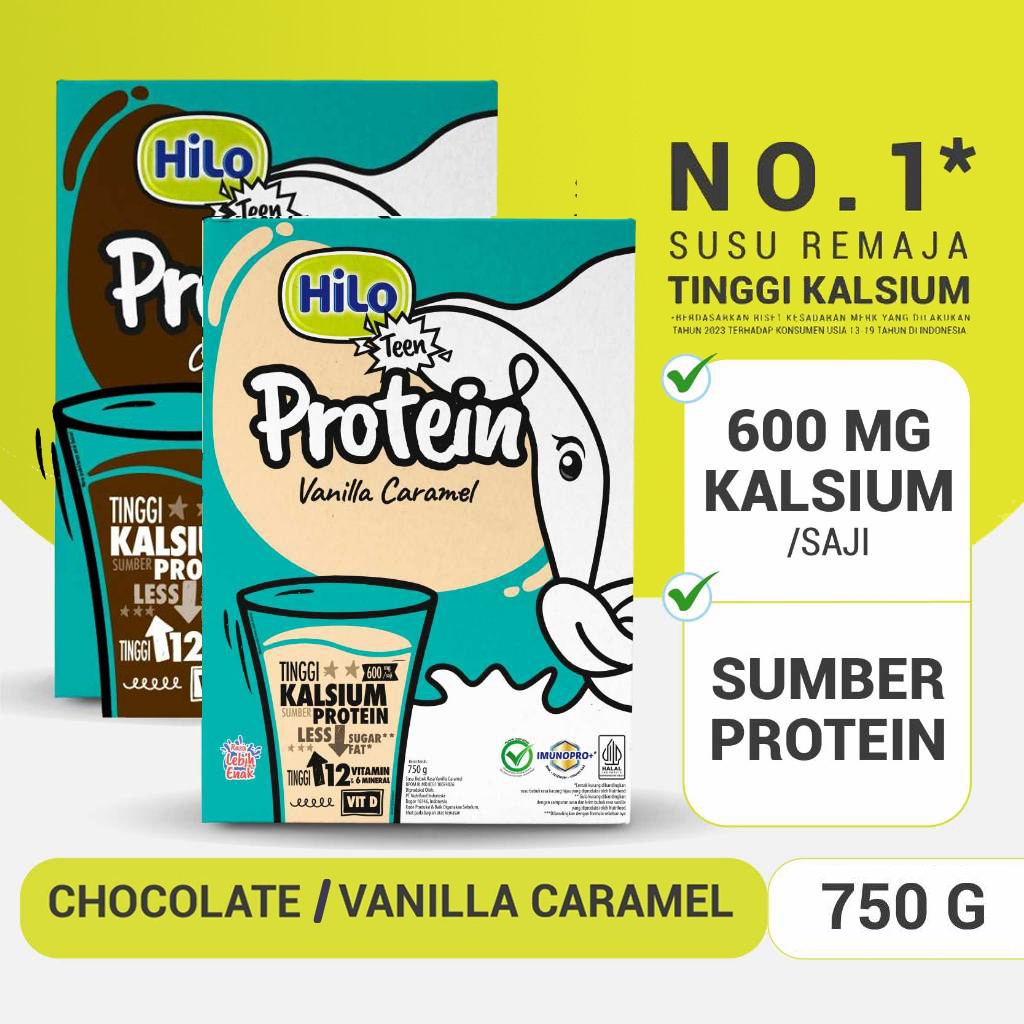 

HiLo Teen 750gr - HiLo Teen Susu Tinggi Kalsium Lebih Rendah Lemak 750gr