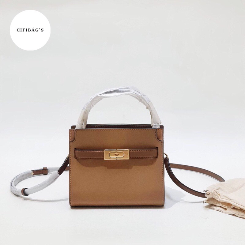 TB LEE RADZIWILL PETITE DOUBLE BAG TIRAMISU 19x16x9