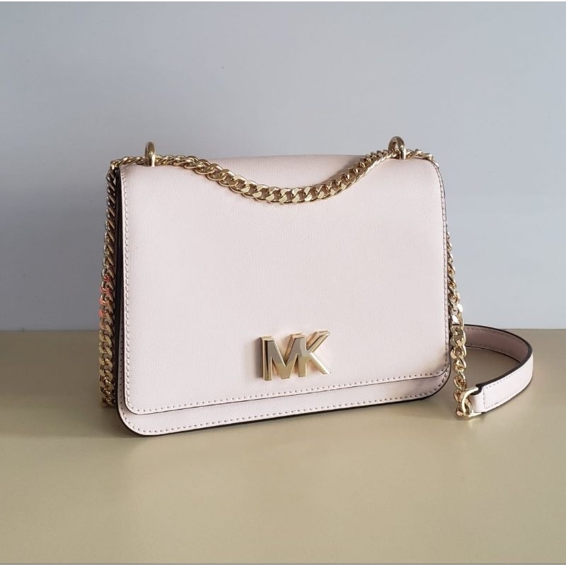 Ready Mk Mott large chain shoulder leather, 35S0GOXL3L.  22x15x7cm, Powder Blush