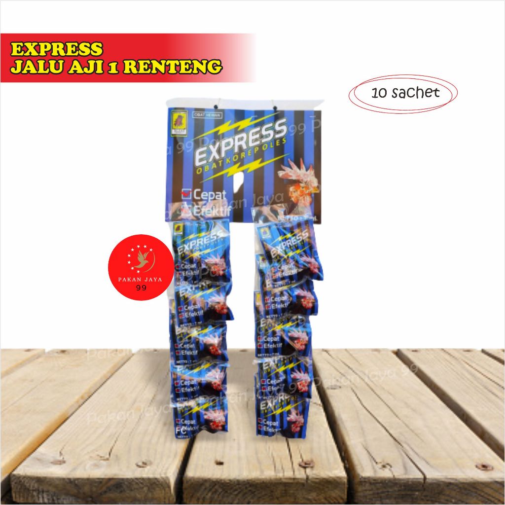 READY EXPRESS JALU AJI 1 SACHET 10 ML OBAT AYAM SAKIT KOREP KURAP KURAB JAMUR BURAS MUKA PUTIH LESU