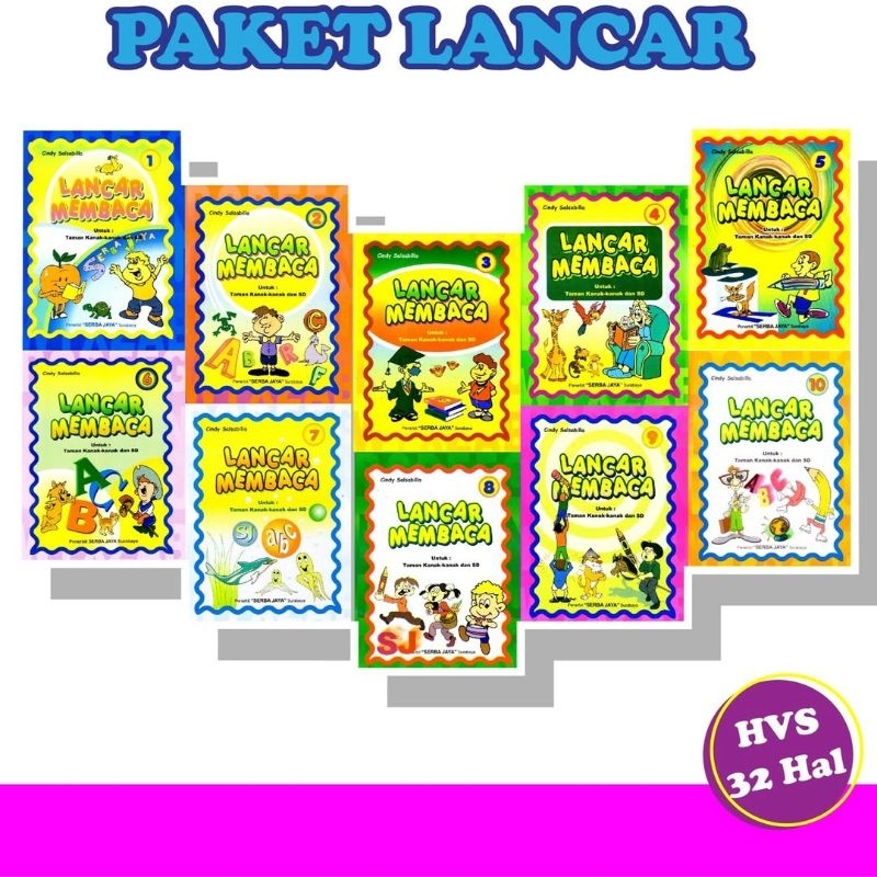 BUKU ANAK ANAK EDUKASI LANCAR MEMBACA JILID 1 - JILID 10