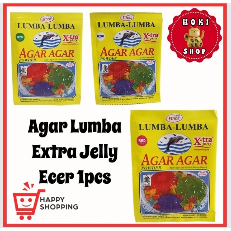 

Agar Agar Lumba Lumba Extra Jelly Ecer 1pcs @7gr / Agar Lumba Xtra / Tepung Agar Agar