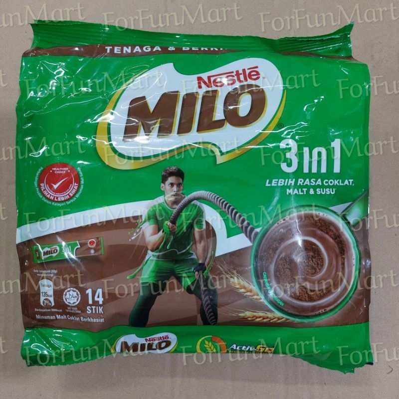 

Milo 3 in 1 isi 14 stik Malaysia