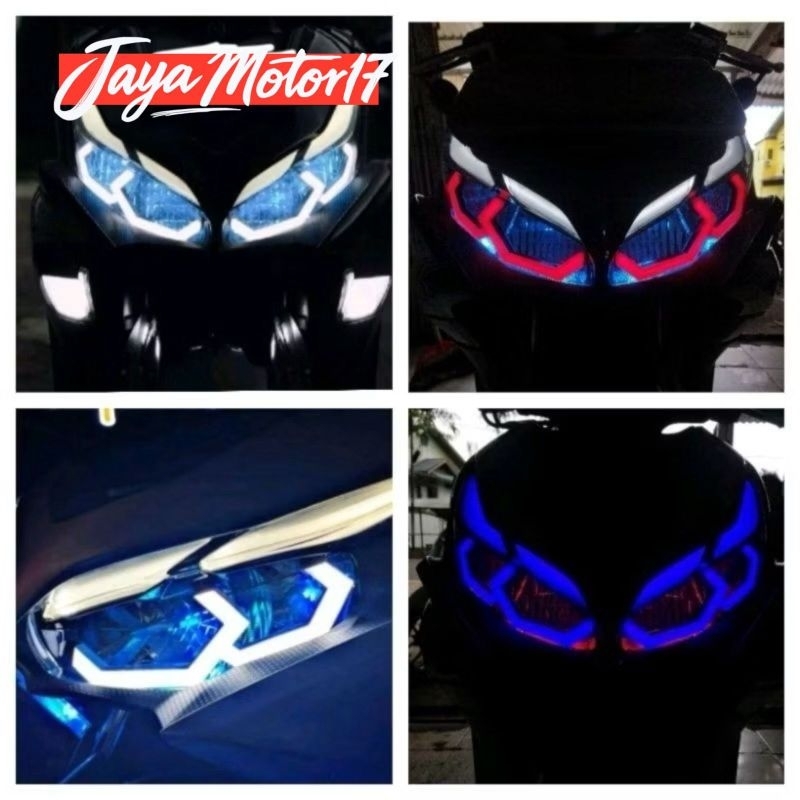 alis lampu hexagon BMW aerox 155 new nvx v2 alis lampu motor motorcycle
