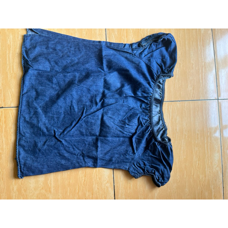 kaos wanita bahan denim